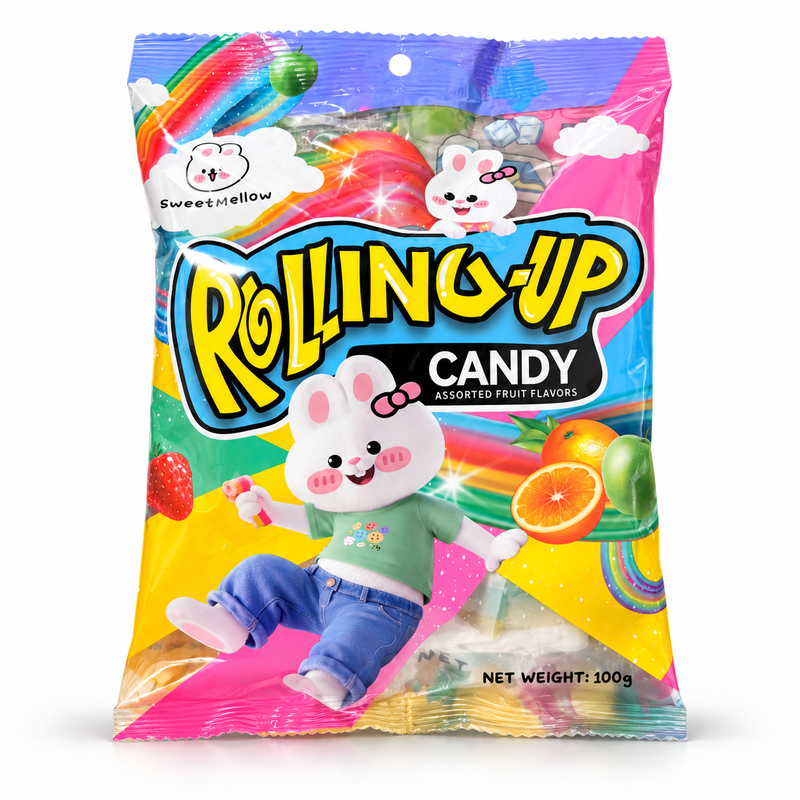SweetMellow Rolling-Up Fruktgodis Mix 100g