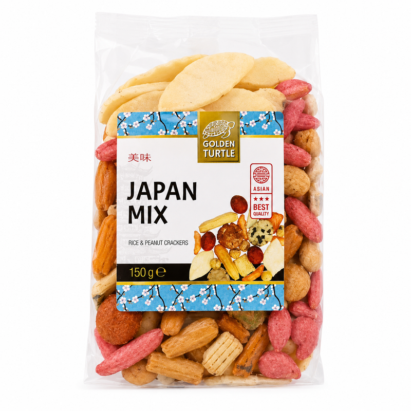 Golden Turtle Japansk Mix med Riscrackers & Jordnötter 150 g