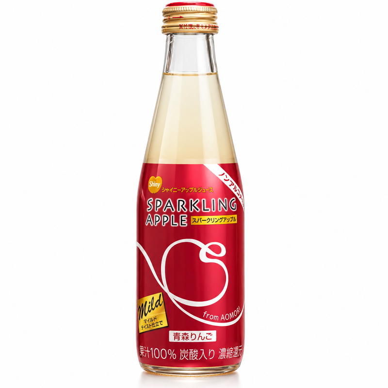 Shiny Aomori Kolsyrad Äppeldryck 200ml