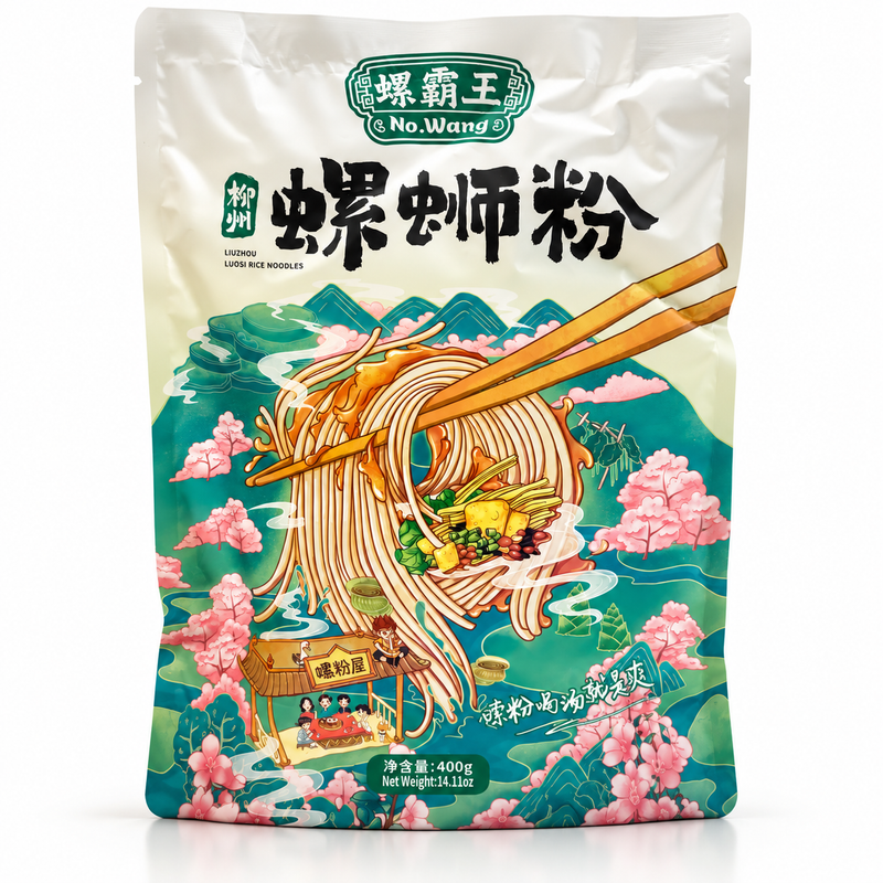 Luo Ba Wang Liuzhou Luosifen Risnudlar 400g