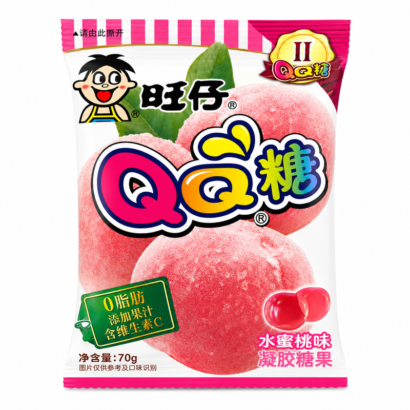 Wangzai QQ-godis med persikosmak 70g