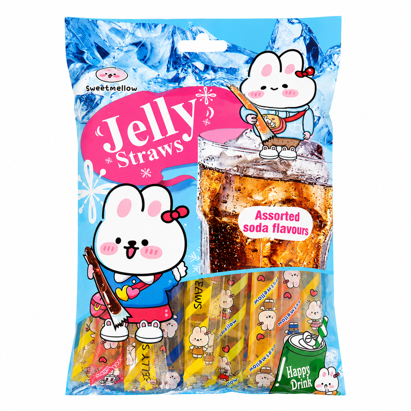 SweetMellow Geléstrån med blandade läsksmaker