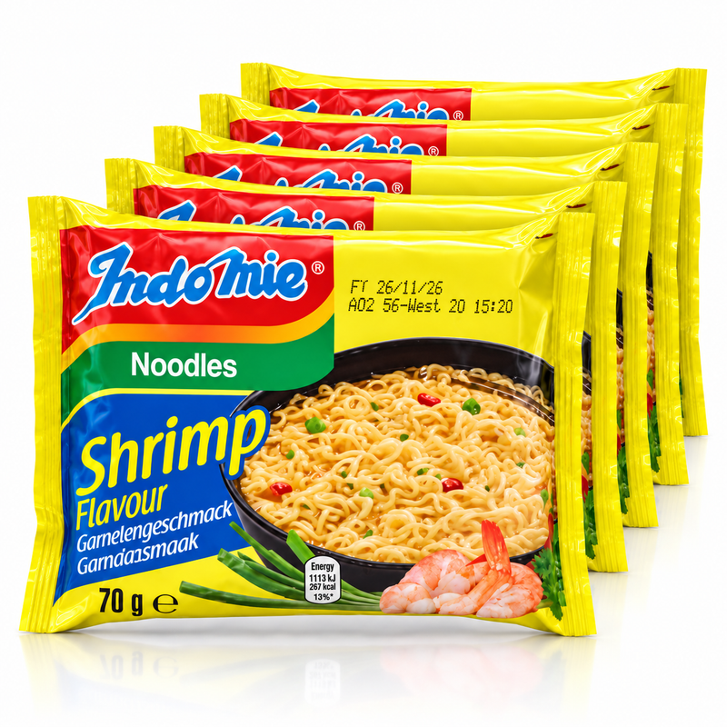 Snabbnudlar med Räksmak 5-packs 5x70g
