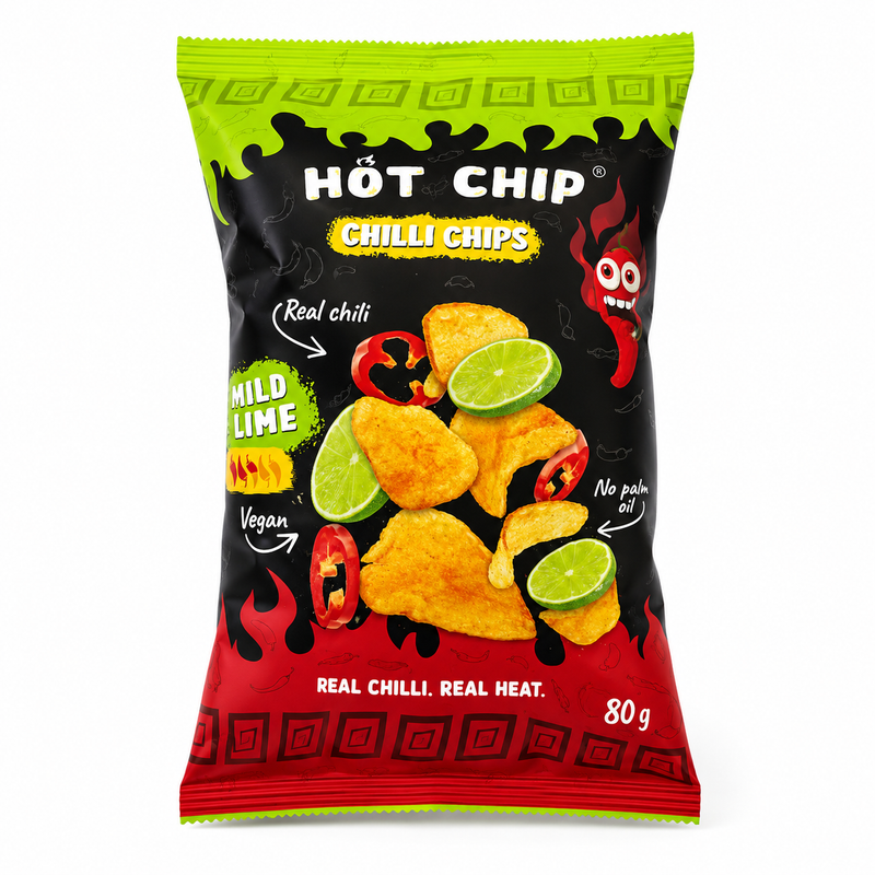 HOT CHIP Chilichips med lime 80g