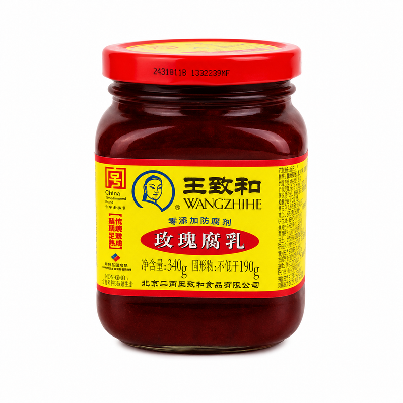 Wang Zhi He Fermenterad tofu med rosésocker 340g