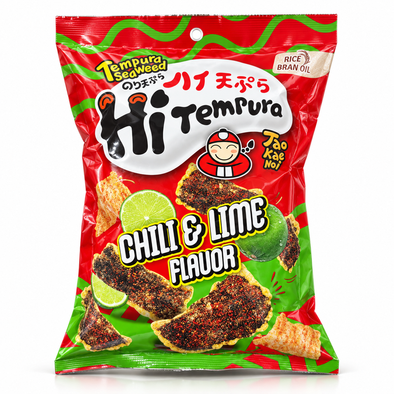 Tao Kae Noi Tempura Sjögrässnack Chili & Lime 40g