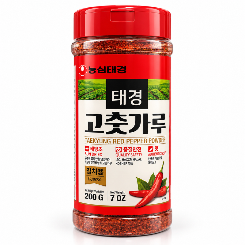 Nongshin Red Pepper Powder (Gochugaru), Nongshin Korean-style chili powder 200g
