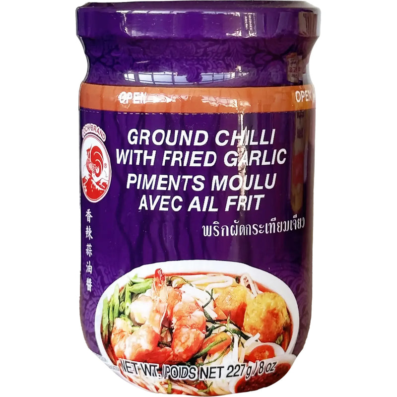 Cock Brand Ground Chili with Fried Garlic 鸡牌香辣蒜油膏 227克