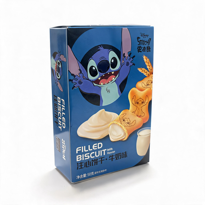 Binqi&Disney Stitch Kex med Mjölkfyllning 50g