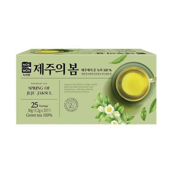 NOKCHAWON Premium Tea Green Tea Spring of Jeju Jaksul 济州岛泉绿茶 25 Tea Bags 30g