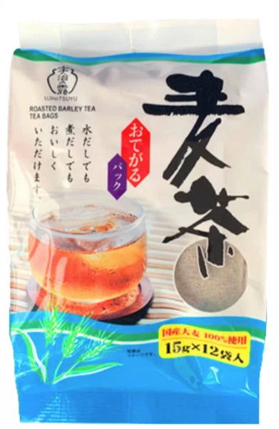Ujinotsuyu Mugicha Japanese Roasted Barley Tea (15g x 12 Tea Bags, 180g total)