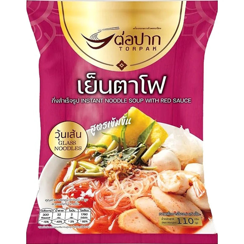 Torpak Intant Glass Noodles with Yentafo Flavour 泰国然打佛味粉丝 110g