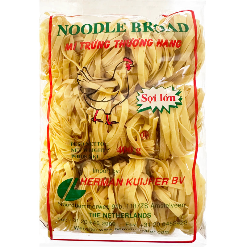 HK Broad Egg Noodles 粗鸡蛋面 400克