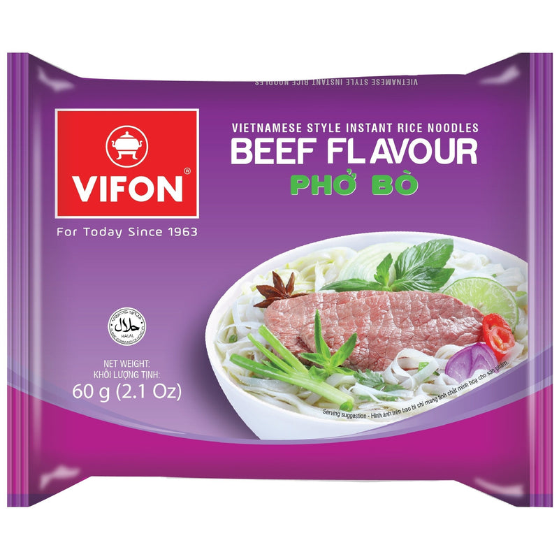 Vifon Instant Rice Noodles Beef Flavour 越南牛肉粉 60g