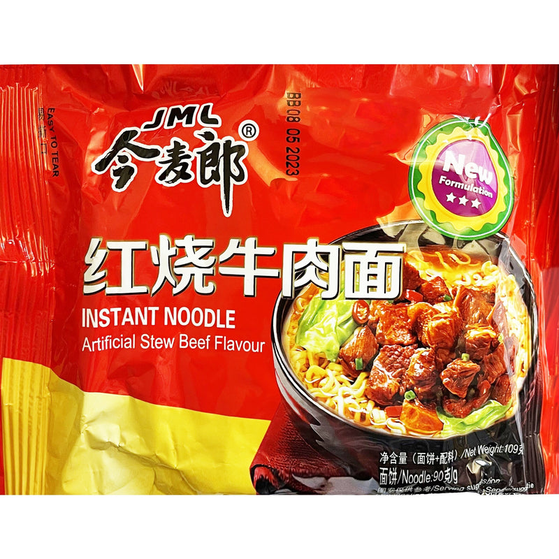 JML Instant Noodle Stew Beef Flavour 今麦郎红烧牛肉面 109g