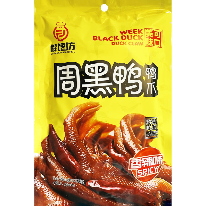 Jiechanfang Week Black Duck Spicy Duck Foot 解馋坊周黑鸭鸭爪香辣味 105g