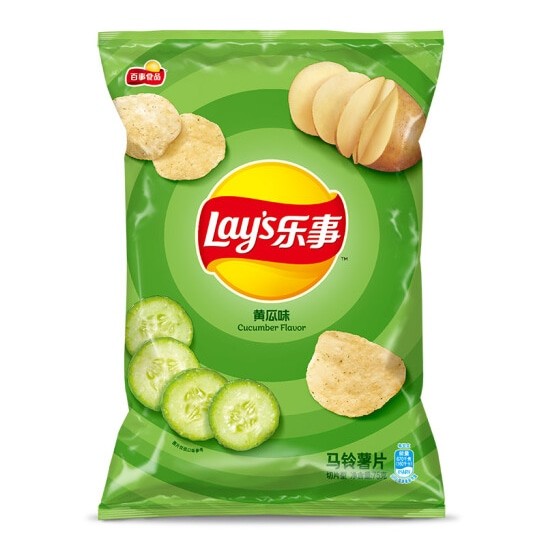 Lay's Potato Chips Cucumber Flavour 乐事黄瓜味薯片 70克