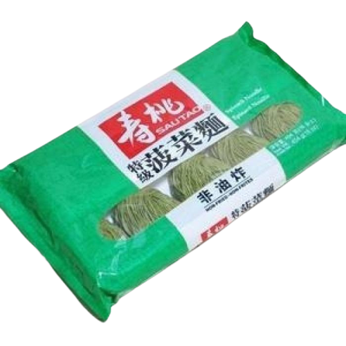 Sau Tao Spinach Noodle 寿桃特级菠菜面 454g