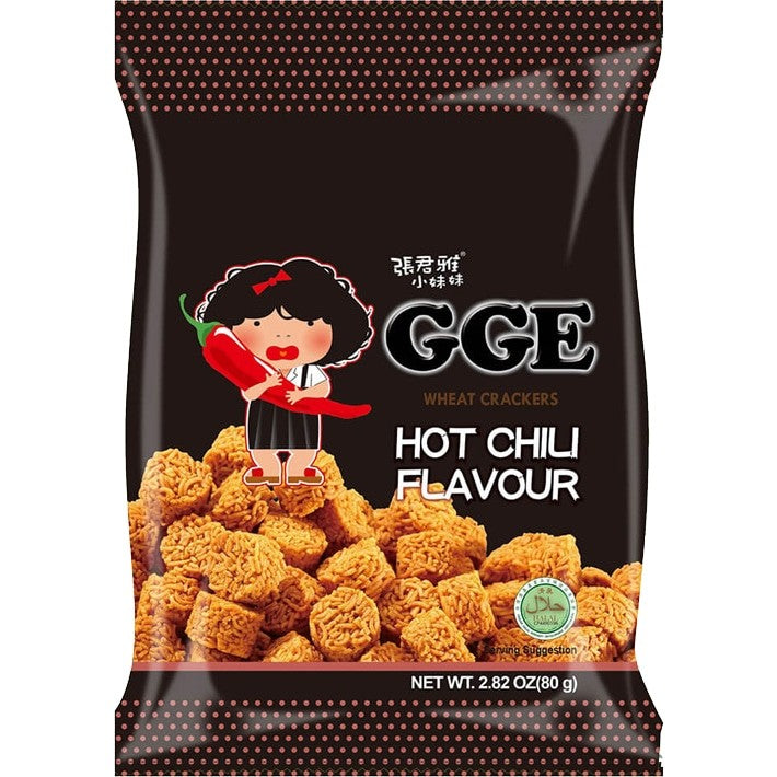 GGE Wheat Crackers Hot Chilli Flavour Zhang Junya Little Sister Spicy Chilli Flavour Balls 80g