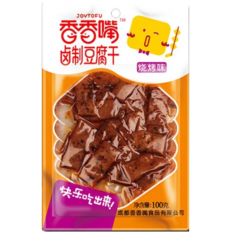 Joy Tofu Dried Beancurd Snack Barbecue Flavour 香香嘴烧烤味卤制豆腐干 100g