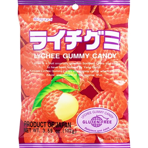 Kasugai Lychee Flavored Gummies 102g