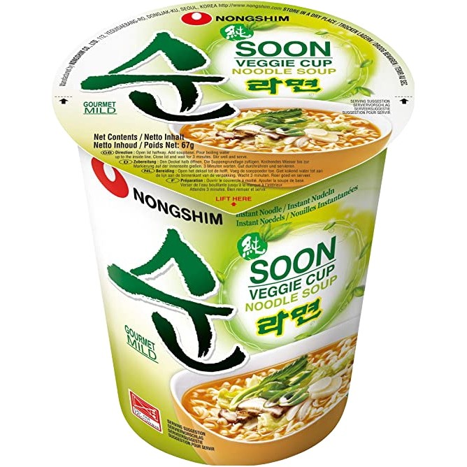 Nongshim Soon Veggie Snabbnudlar 67g