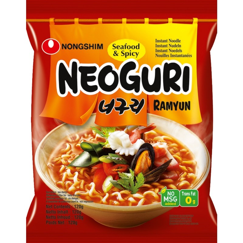 Nongshim Seafood & Spicy Neoguri  Noodles 农心辣海鲜味拉面 120g