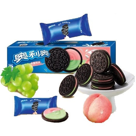 Oreo Cookies Peach&Green Grape Flavour 奥利奥水晶葡萄和水蜜桃味饼干 97g