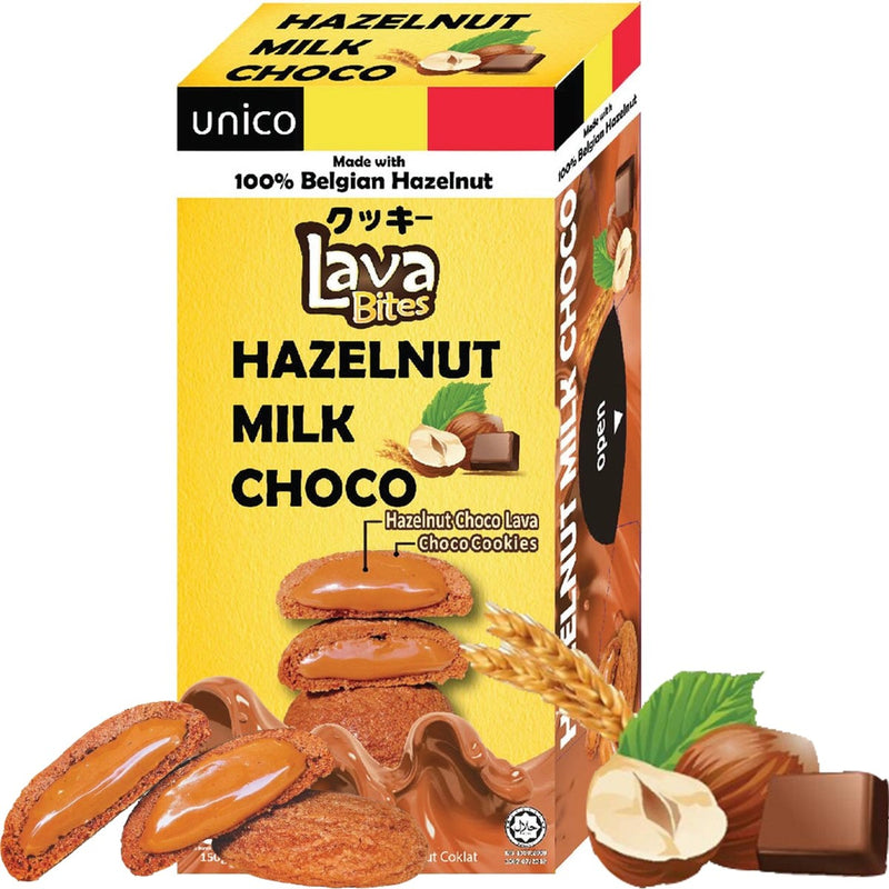 Unico Hazelnut Choco Lava Cookies 榛子巧克力夹心饼 150g